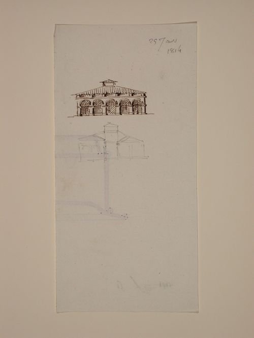 Elevation sketches for Market Building, Marché des Carmes, Paris
