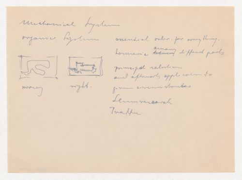 Notes and unidentified sketches