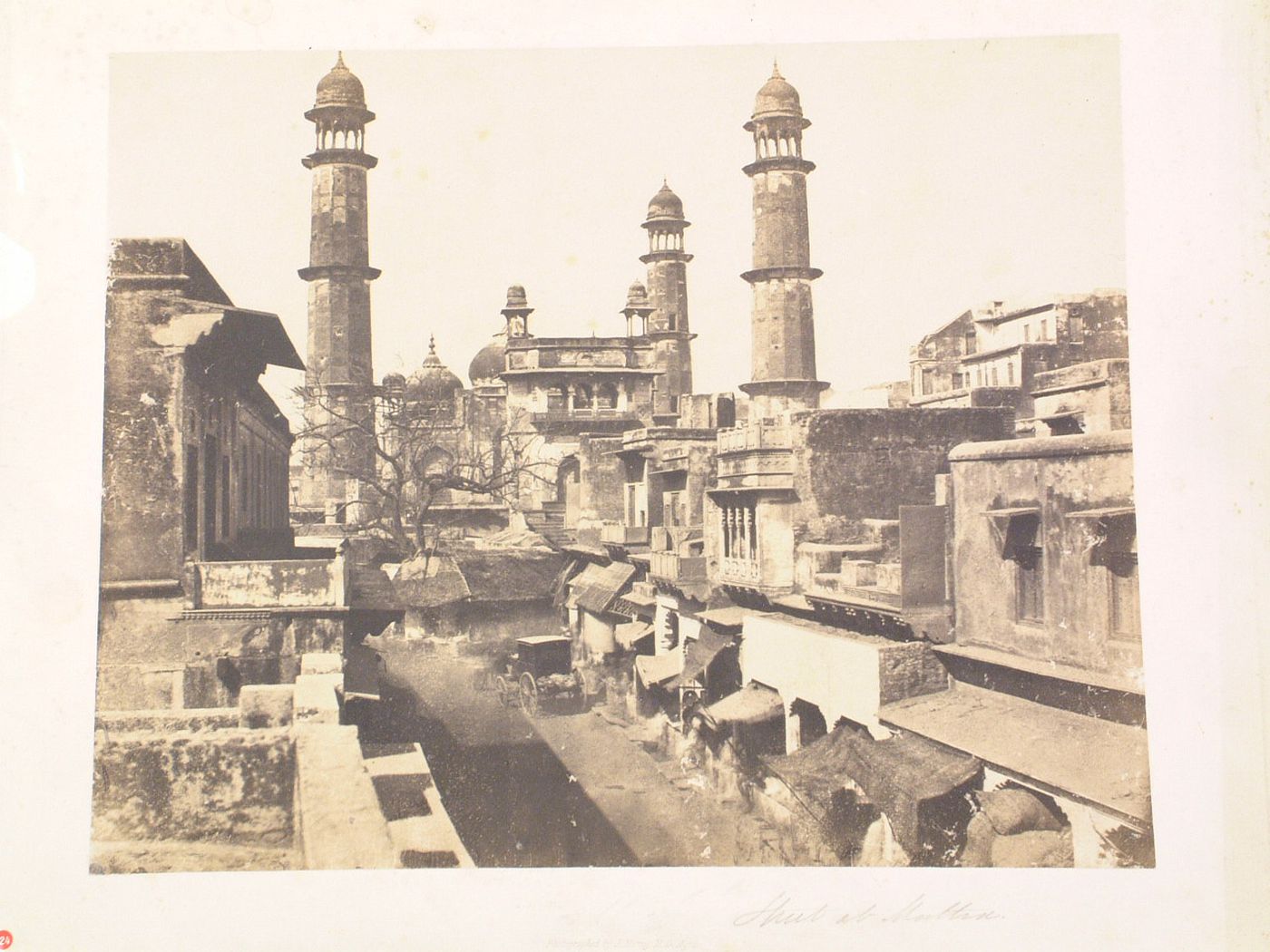 View of the Jami Masjid and a street, Mathura, India