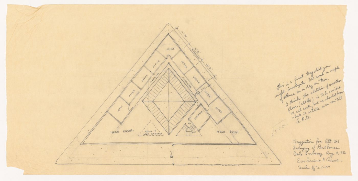 Floor plan for United States Embassy, Oslo, Norway