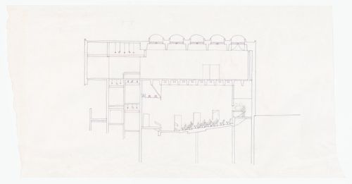 Sketch theatre section for Henry Moore Sculpture Centre, Art Gallery of Ontario, Stage I Expansion, Toronto