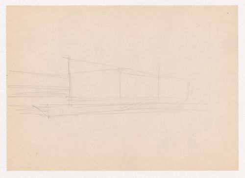 Perspective sketch for Museum for a Small City