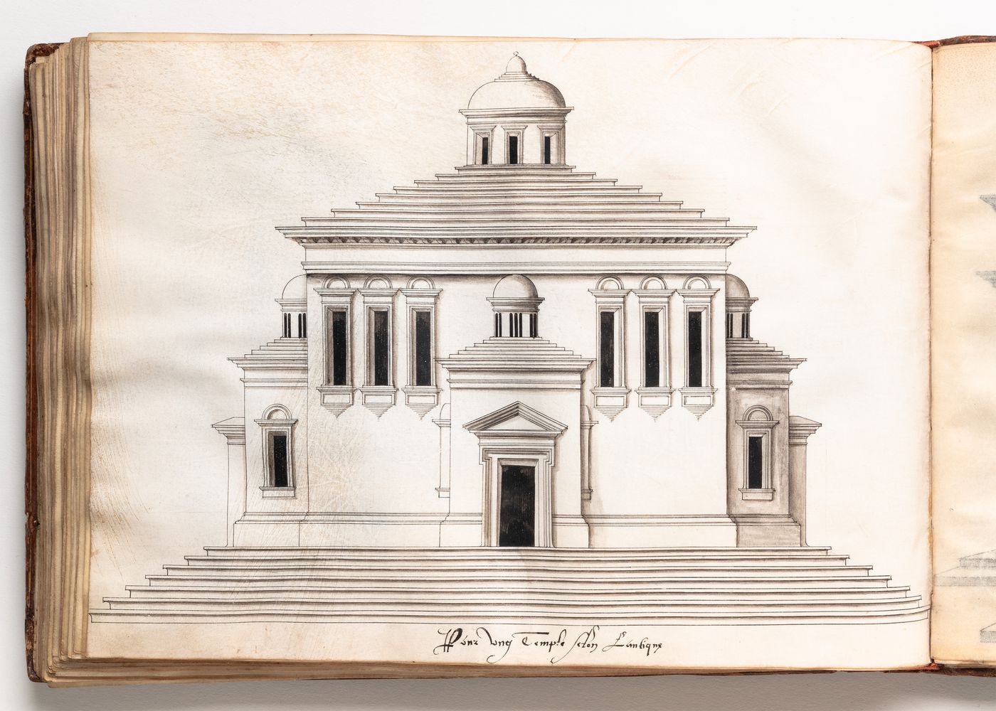 Perspectival elevation for a temple in the antique manner