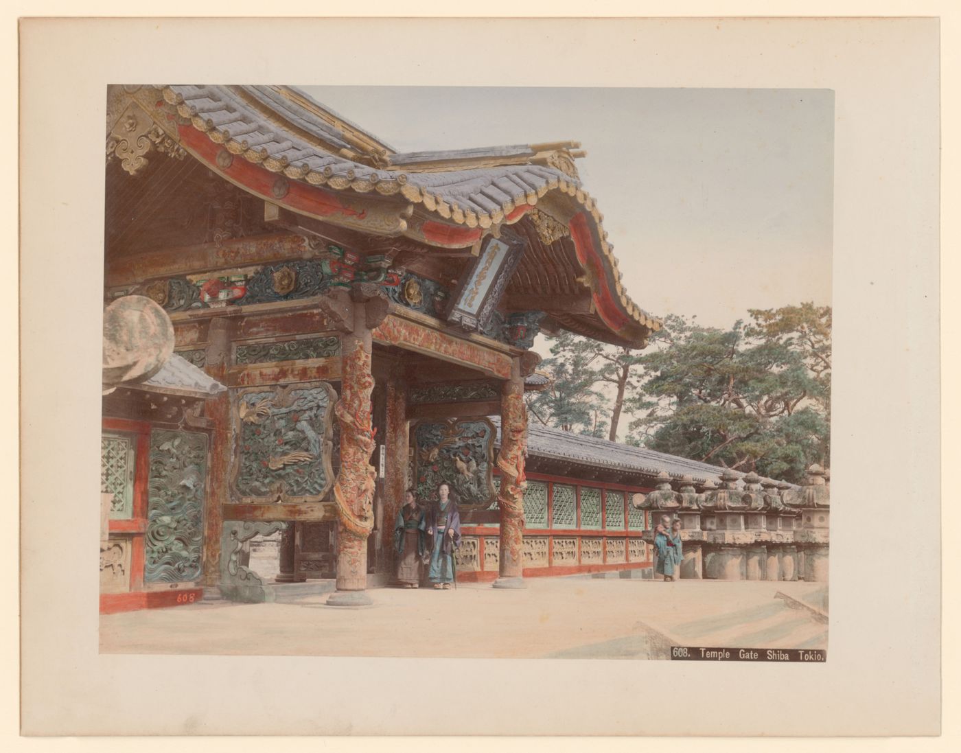 View of the Chokugakumon gate of the Yushoin Mausoleum complex, Zojoji Temple complex, Tokyo, Japan