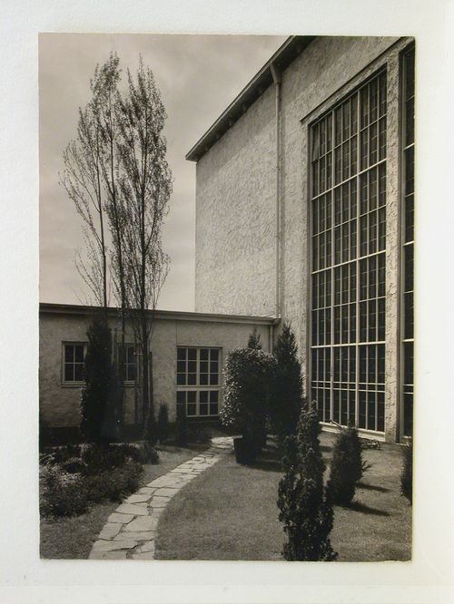 View of a crematorium from the side, Cologne, Germany