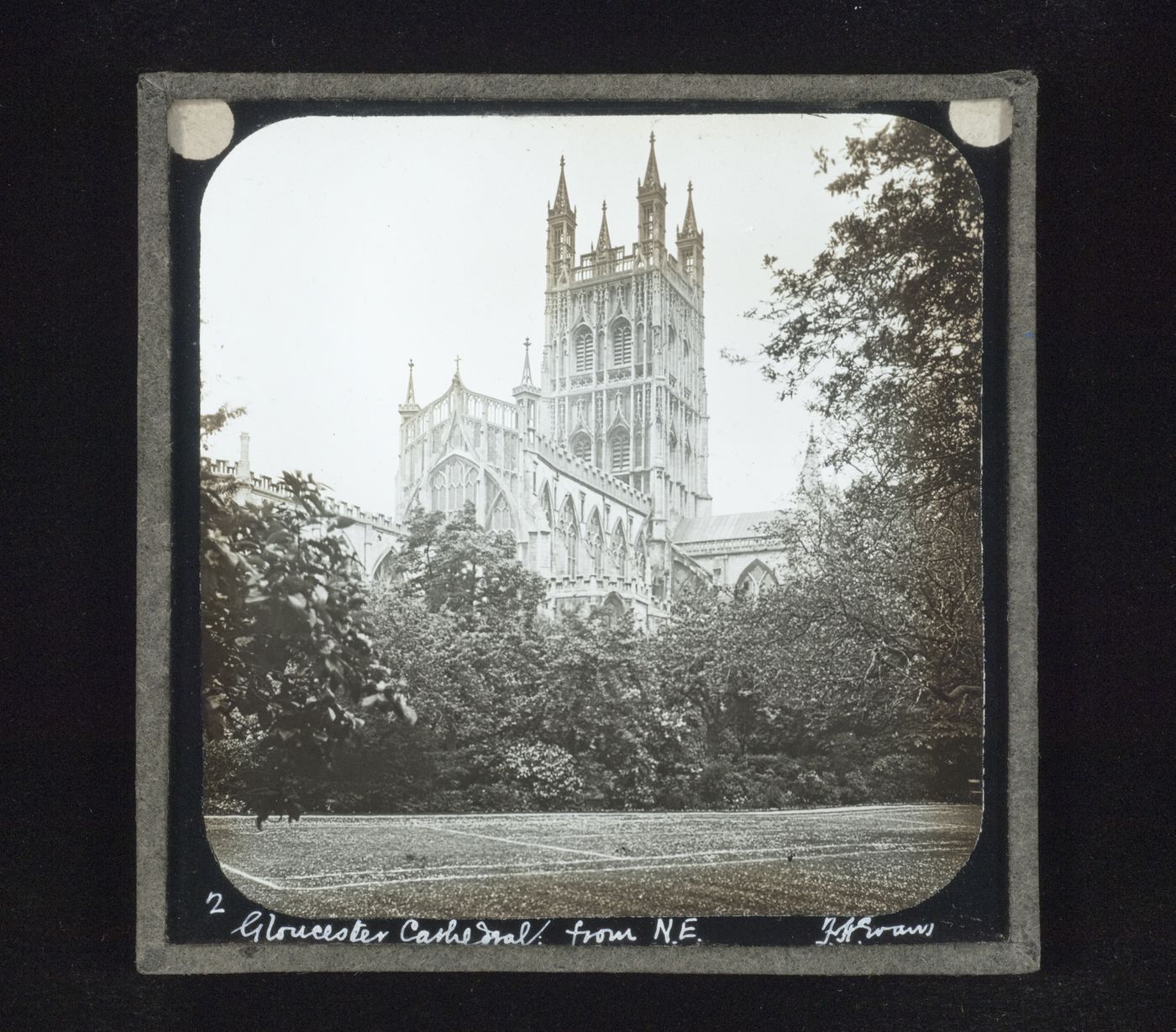 Northeast view of Gloucester Cathedral, Gloucester, Gloucestershire, England