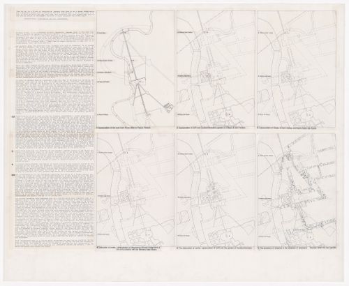 Plans and text for "Rome: The Political City" exhibition, XVII Milan Triennale