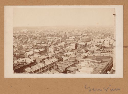 View of Montréal from a tower of Basilique Notre-Dame, Québec