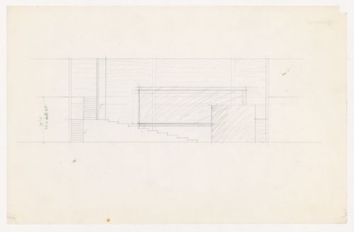 Interior elevation showing stairs for the Metallurgy Building, Illinois Institute of Technology, Chicago