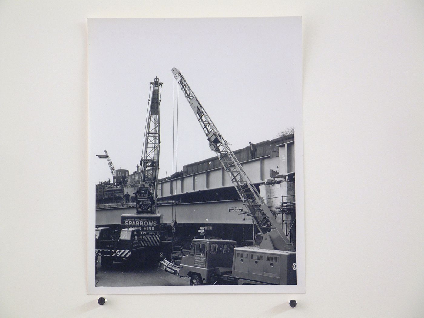 View of outer girder picked from road, Bushey Bridge, England
