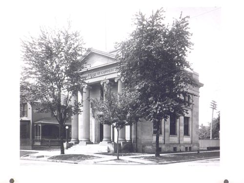 View of the principal and lateral façades of the Canadian Bank of Commerce, Walkerville, Windsor, Ontario