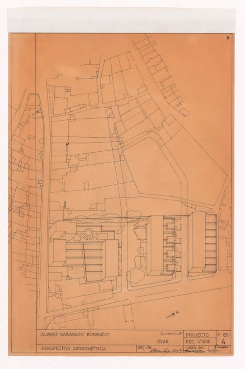 Axonometric plan for Loteamento Álvaro Bonifácio, Ovar, Portugal