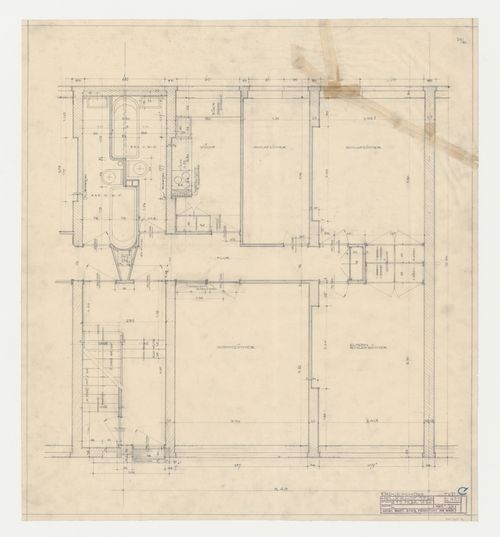 Ground floor plan for a type C housing unit, Hellerhof Housing Estate, Frankfurt am Main, Germany