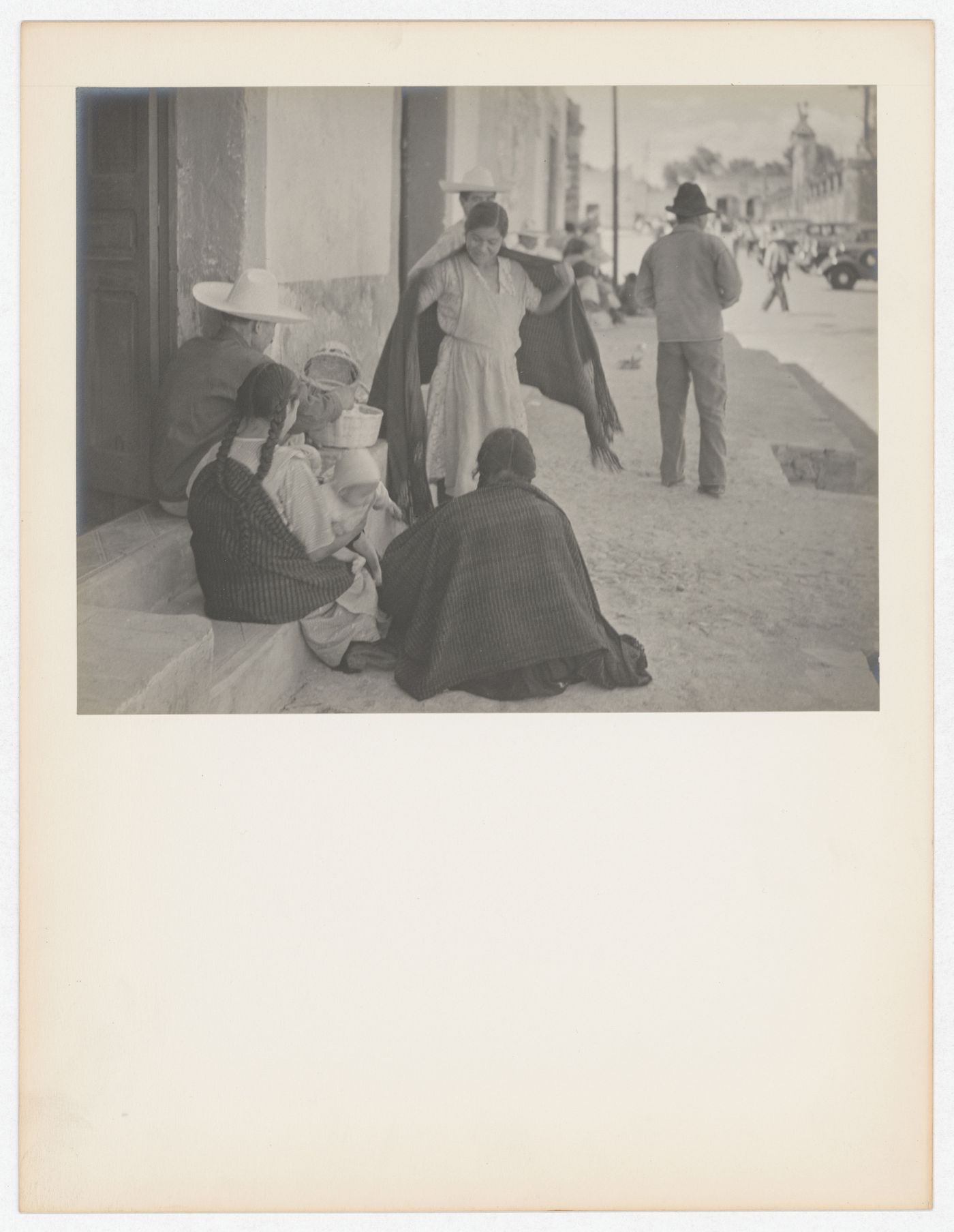 View of people and a street, Mexico