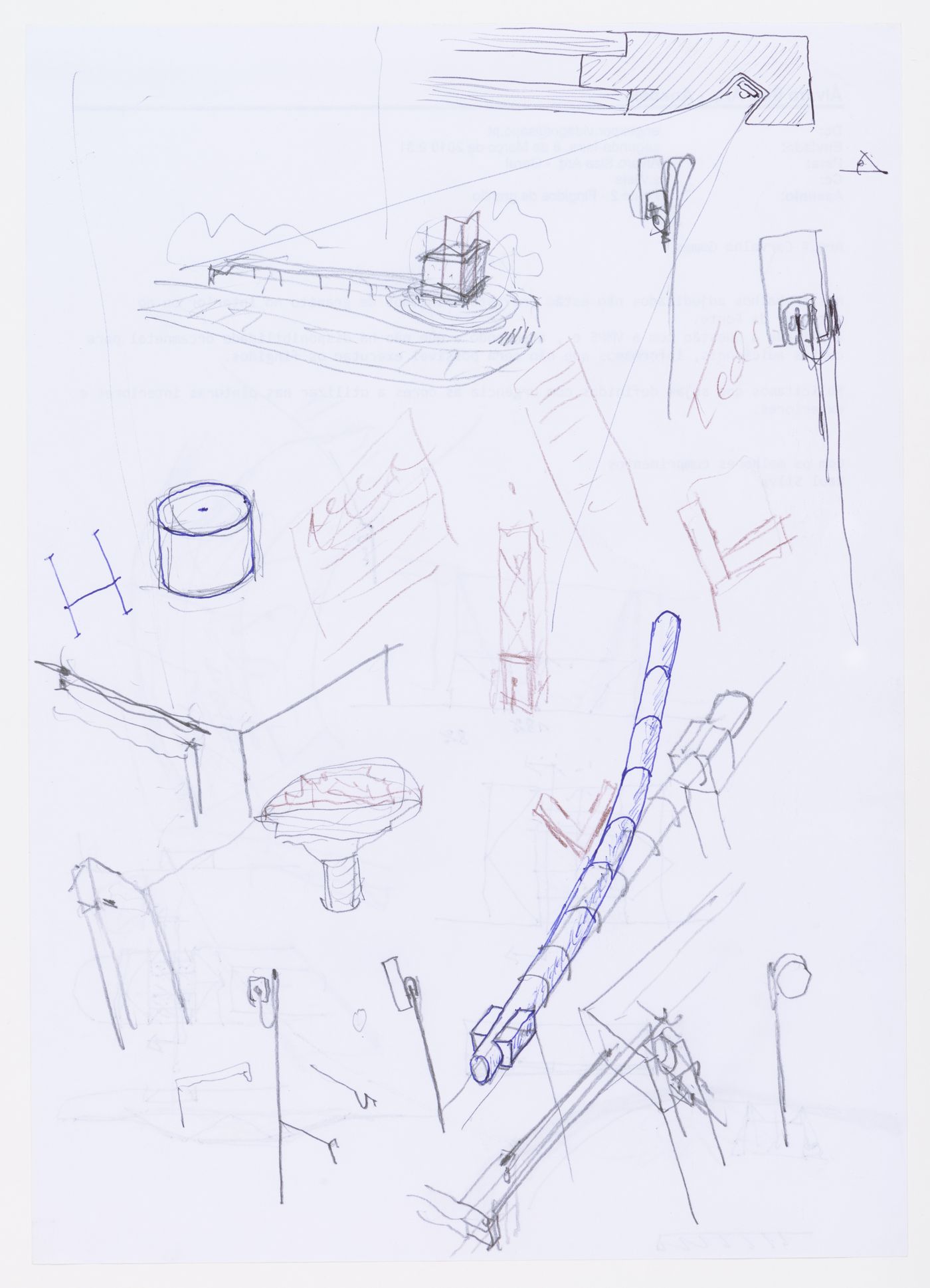 Sketches for Clubhouse de Vidago, Vidago