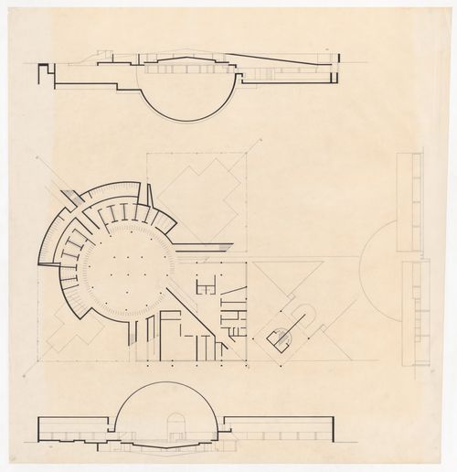 Plan and sections for Görlitzer Bad swimming pool, Berlin, Germany