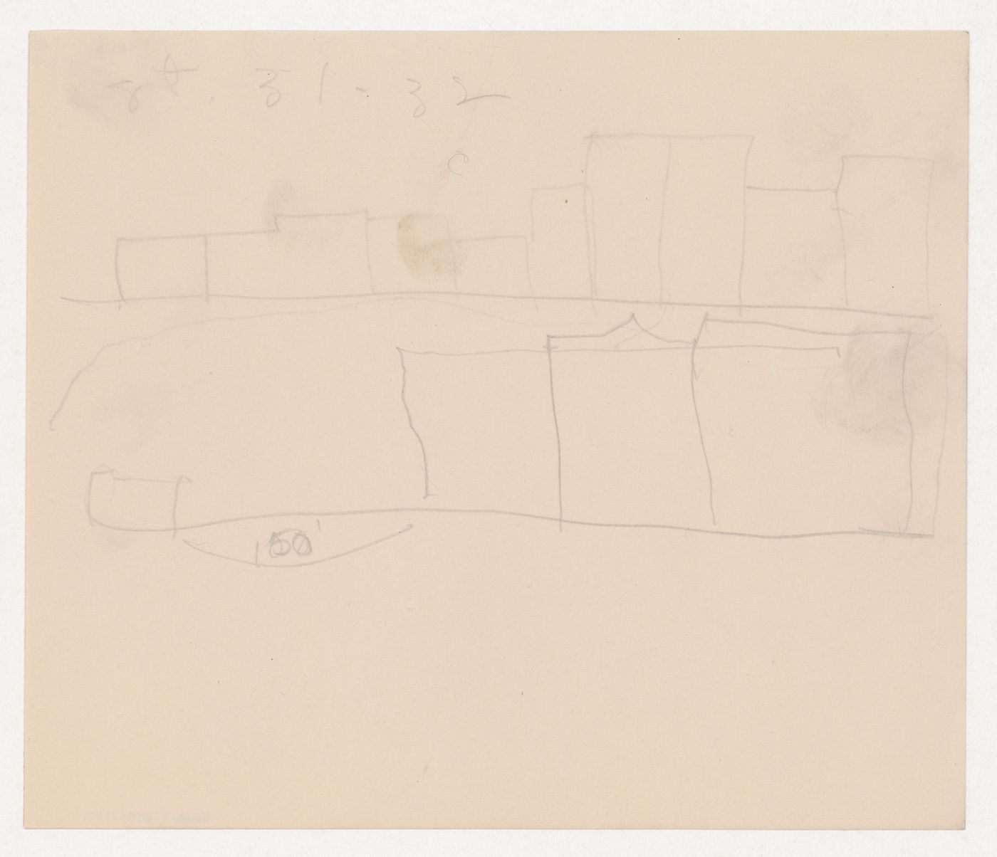 Sketches for a street and buildings, Chicago