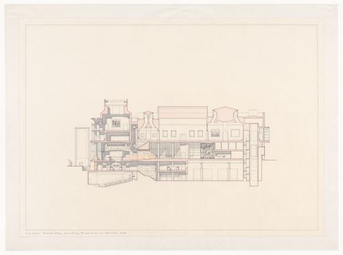Section for National Gallery Addition Competition, London, United Kingdom