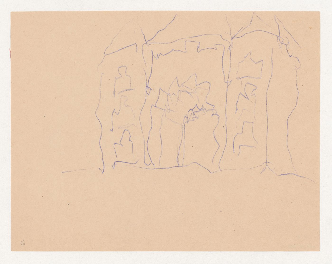 Visionary sketch for the west front of a church