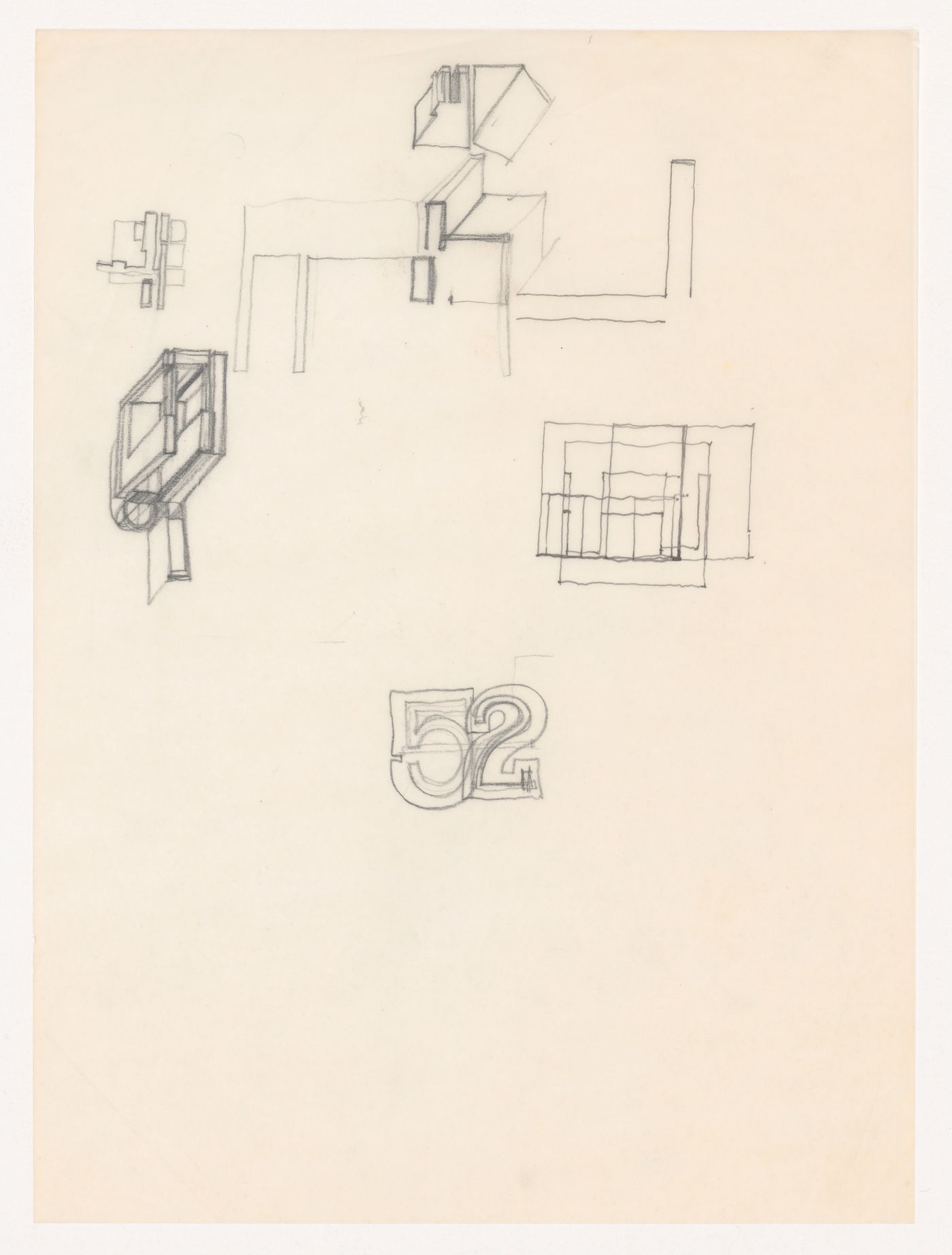 Sketches for House VI, Cornwall, Connecticut