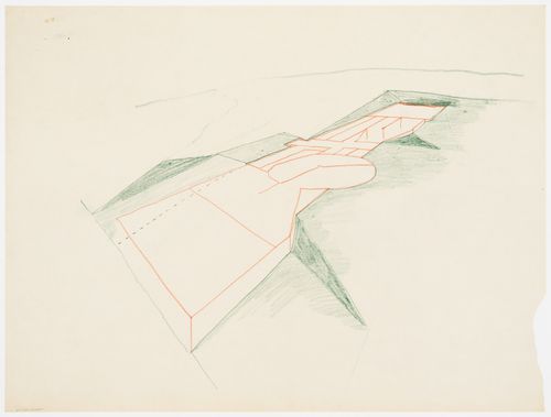 Perspective view of livestock pen (document from Westpen project records)