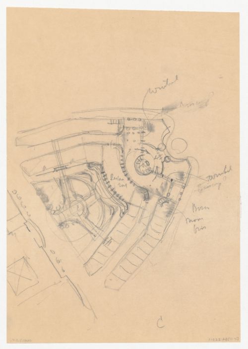 Sketch plan for Industriegebouw Plan B for the reconstruction of the Hofplein (city centre), Rotterdam, Netherlands