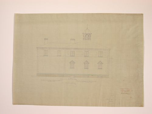 South elevation of the stable for Charles H. Williams at 690 Delaware Avenue, Buffalo, New York