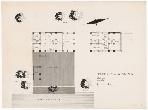 House plan for The Shape of Cambridge: A Plan, Cambridge University, England