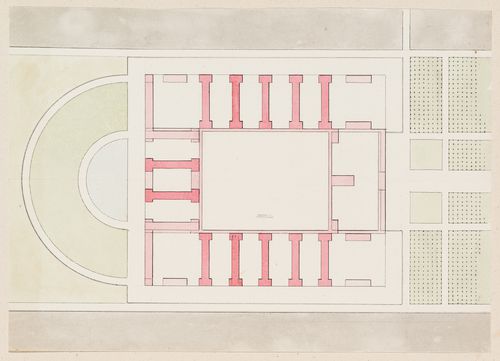 Ideal hospital, place du Parvis-Notre-Dame, Paris [?]: Block plan