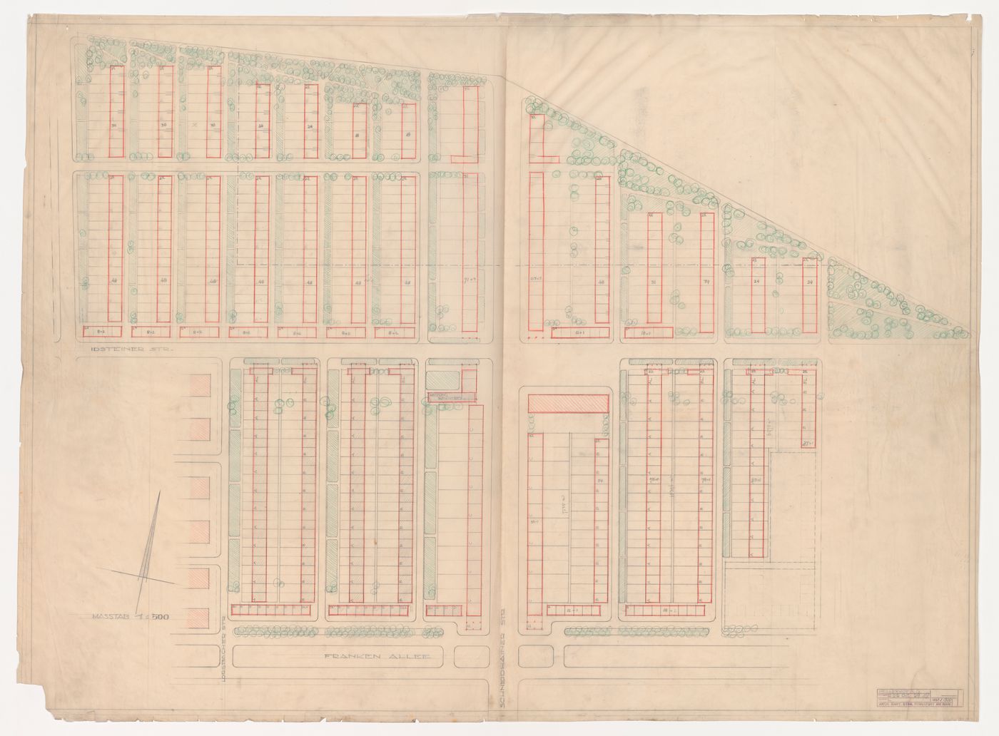 Site plan for Hellerhof Housing Estate, Frankfurt am Main, Germany