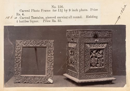 View of a frame, box, F. Beato Limited, C Road, Mandalay, Burma (now Myanmar)