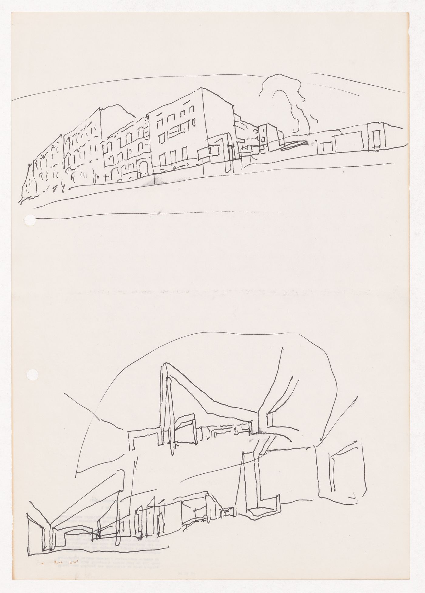 Sketch perspectives for Senior Club Anziani, Blocke 121, Berlin, Germany