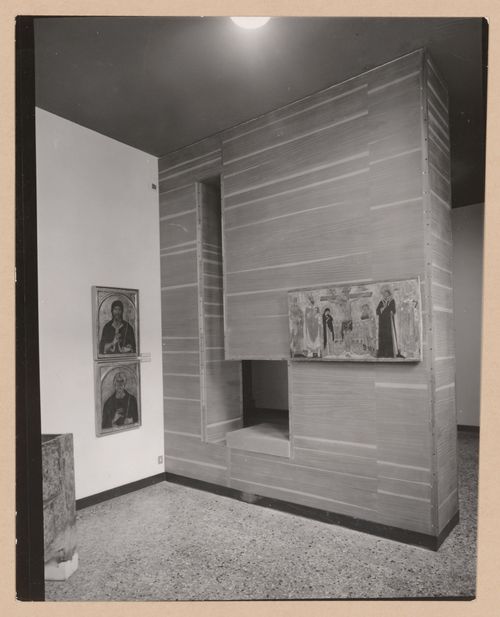 Interior view of a gallery showing paintings, Museo Correr, Venice, Italy