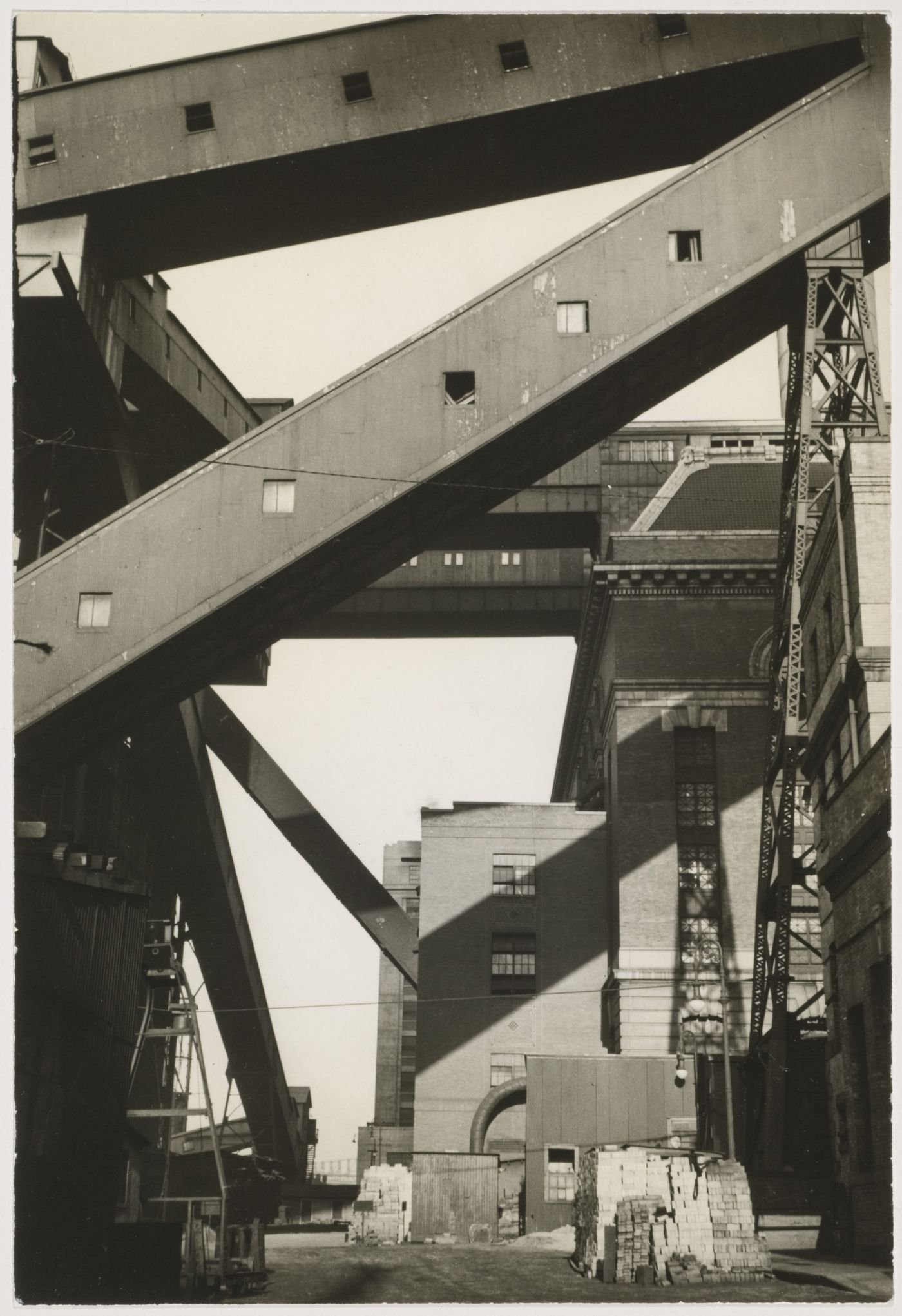 Conveyor belts, unidentified factory, New York City, New York