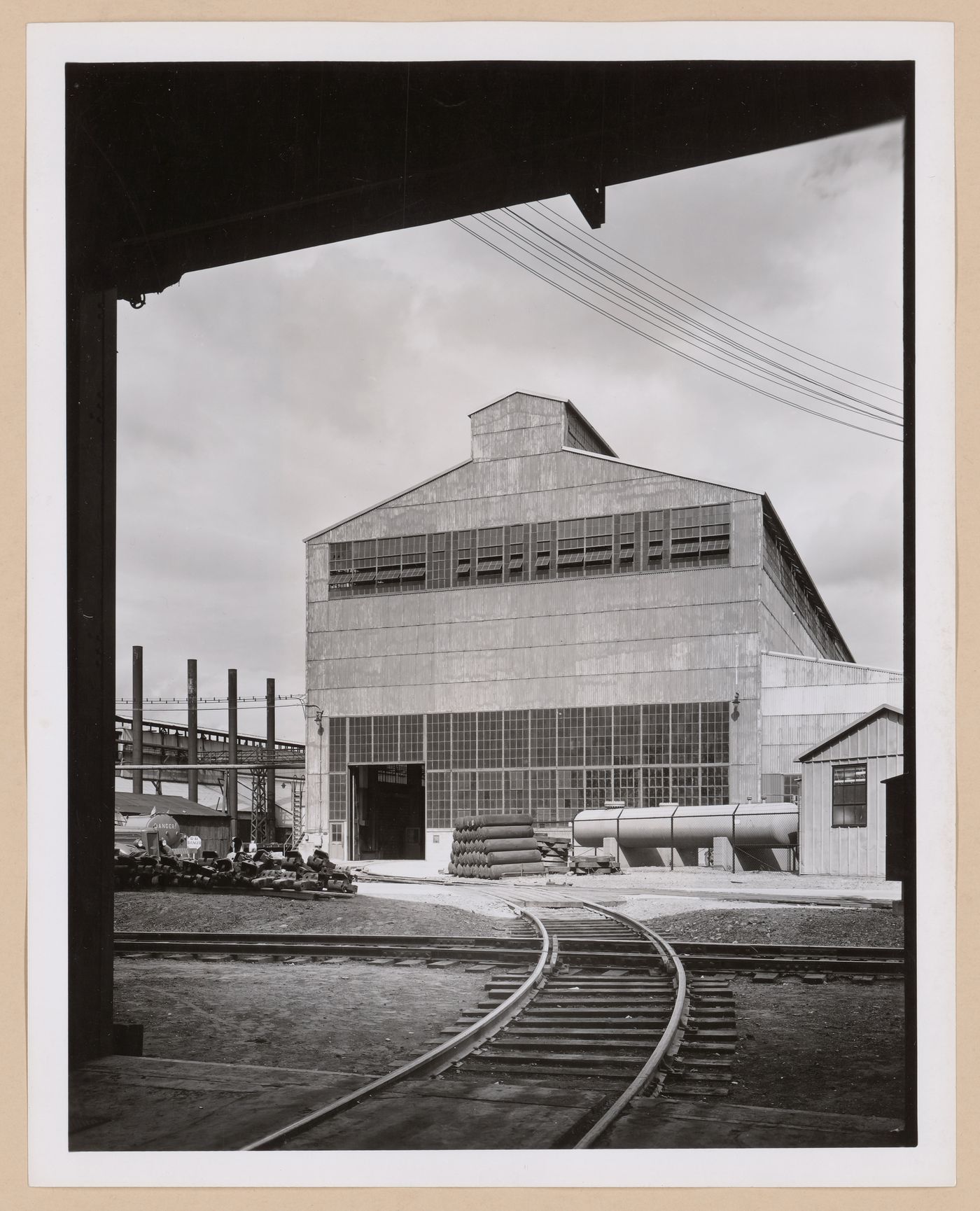View of the south façade of the Heat Treat Area and Annealing Furnace Appentice of the Gun Shop, American Locomotive Company, Schenectady, New York