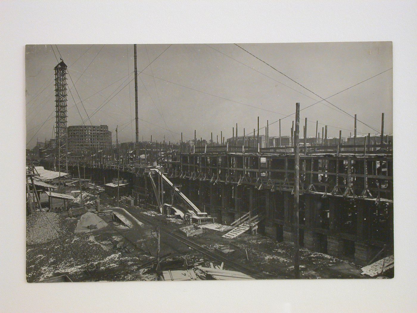 View of the Building of Industry construction site, Sverdlovsk, Soviet Union (now Ekaterinburg, Russia)