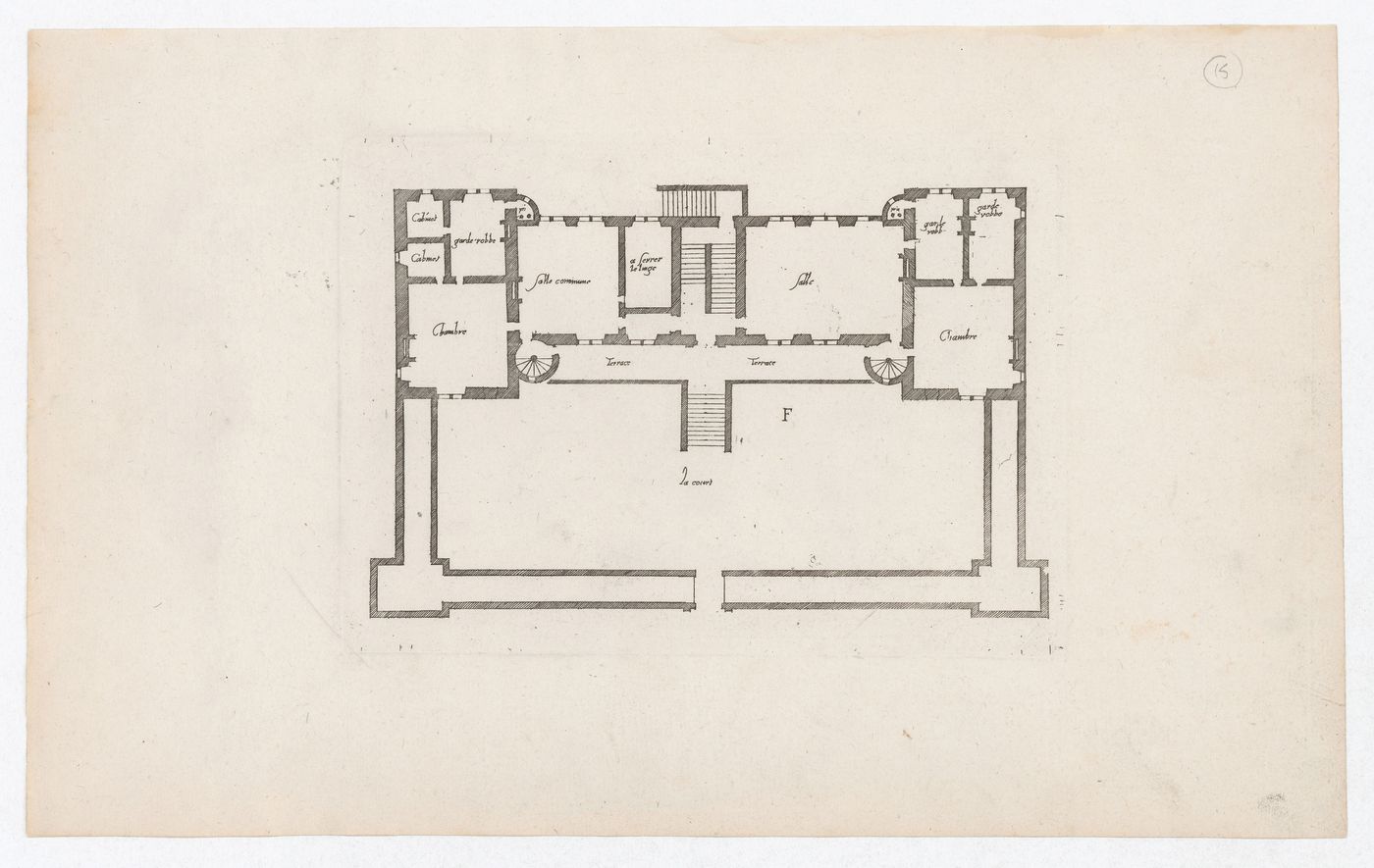Plan for the main floor of château F