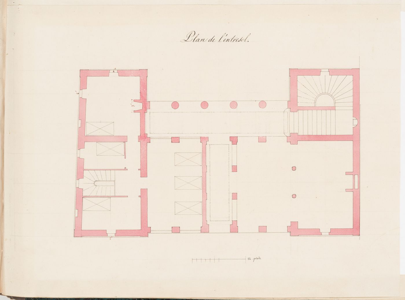 Plan for the "entresol" of a "guinguette"