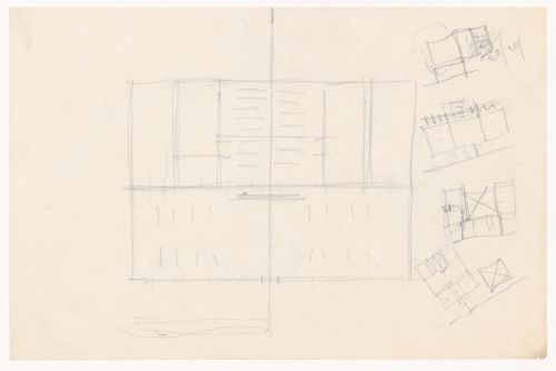 Sketch plans for a campus building for Illinois Institute of Technology