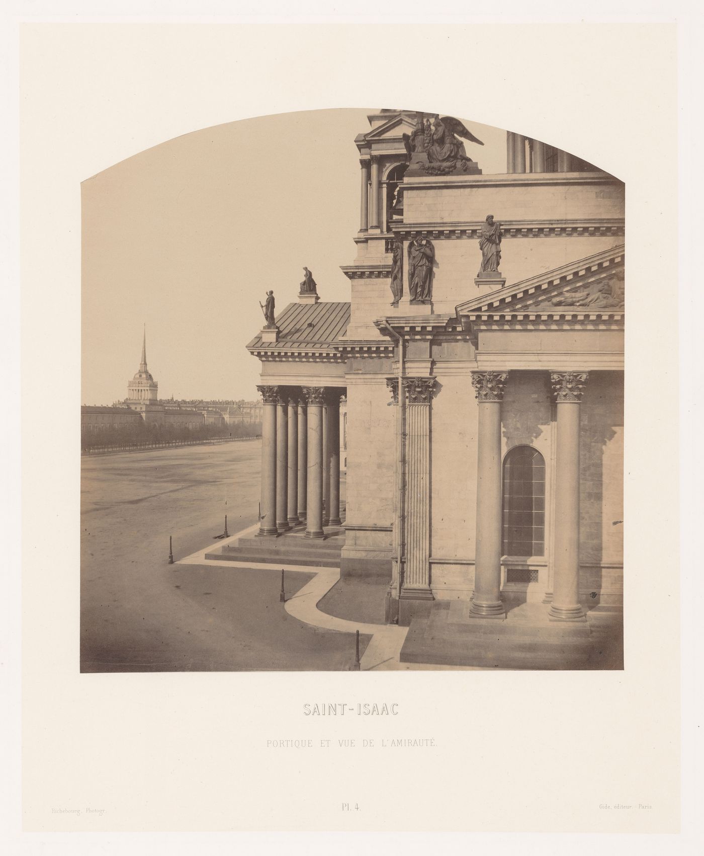 View of Saint Isaac's Cathedral with the Admiralty in the distance, Saint Petersburg, Russia