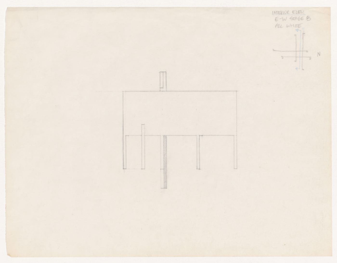 Sketch section for House VI, Cornwall, Connecticut