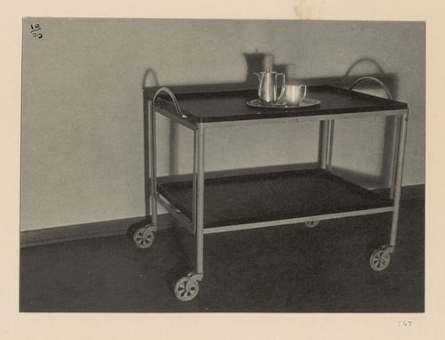 View of a tea wagon, Budge Foundation Old People's Home, Frankfurt am Main, Germany
