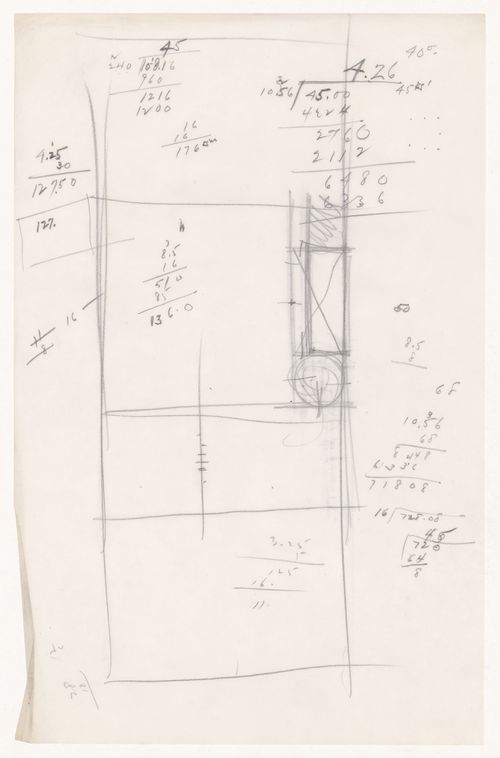 Sketch plan for a campus building for Illinois Institute of Technology