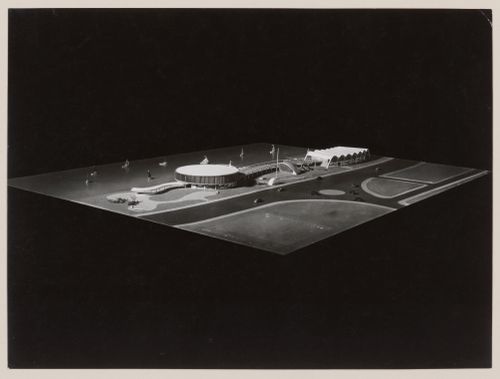 View of model for restaurant and boat house, Rio de Janeiro, Brazil
