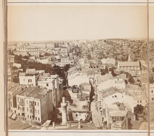 Section of a panorama of Constantinople (now Istanbul, Turkey) from the Galata Tower
