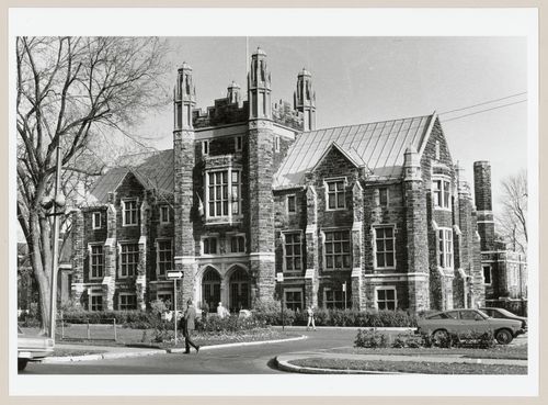 View of the principal façade of Victoria Hall, 4626 Sherbrooke Street, Westmount, Québec