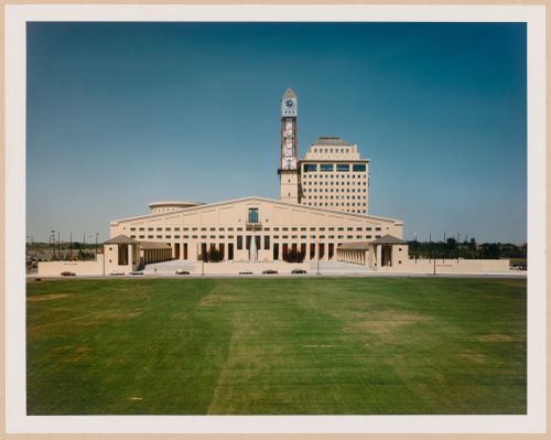View of the south elevation of the Mississauga Civic Centre, Mississauga, Ontario
