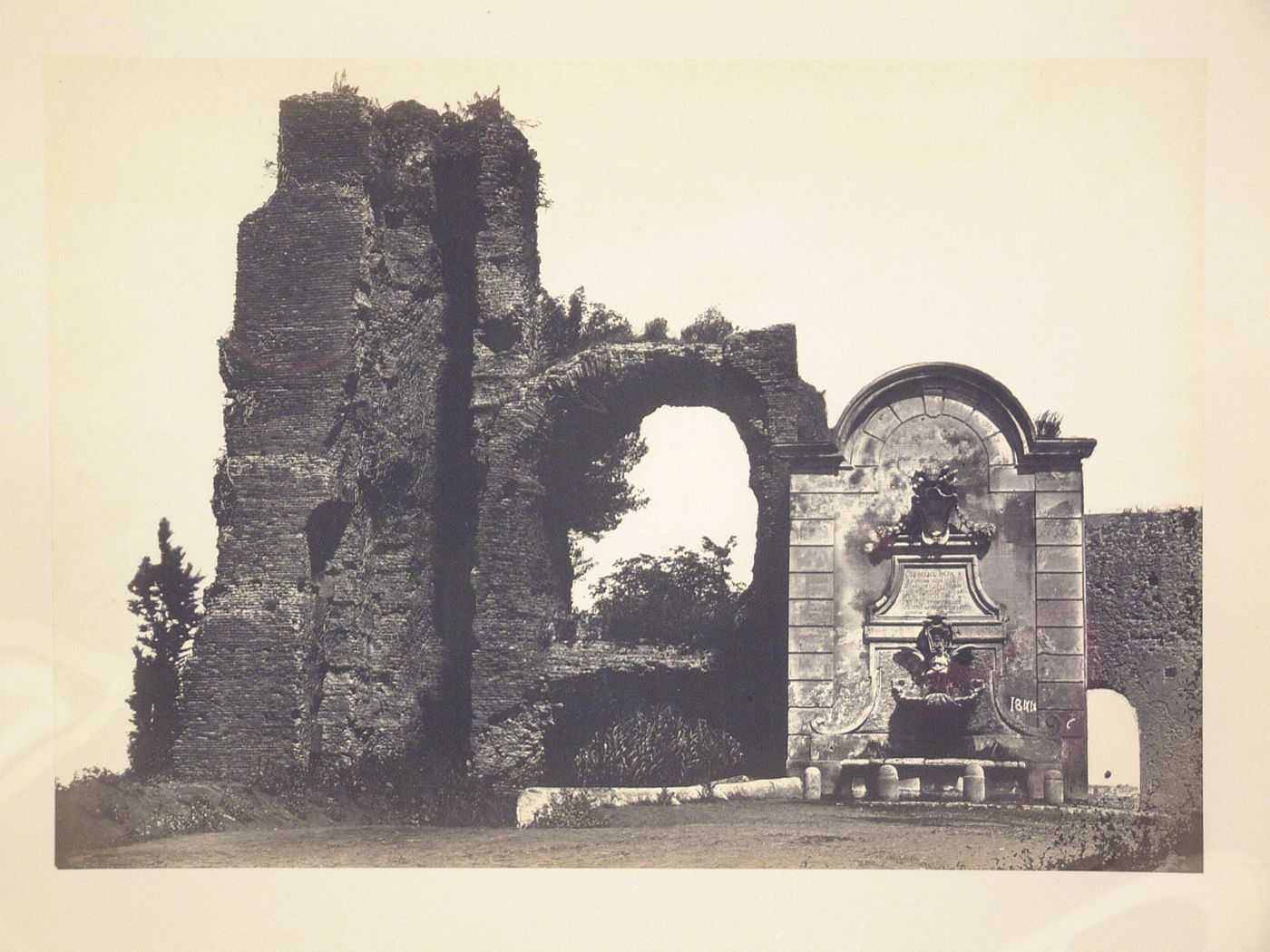 View of the Porta Furba and the Acquedotto Felice, Rome, Italy