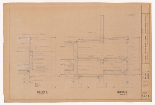 Sections for House VI, Cornwall, Connecticut