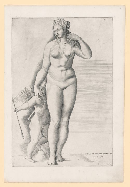 Perspective of Venus and Cupid, probably a statue